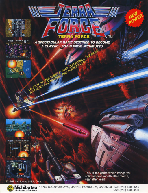 Terra Force Arcade Game Cover